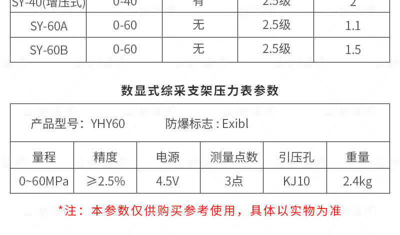 數(shu)顯壓力(li)表參數(shu)
