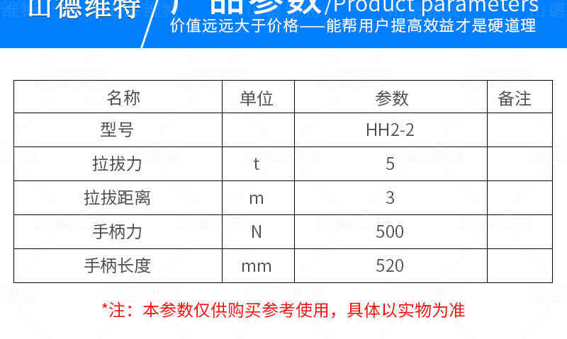 礦用(yong)回柱器(qi)參數(shu)