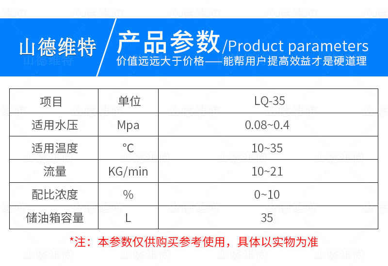 乳化液自動(dòng)配(pei)比器(qi)參數(shu)