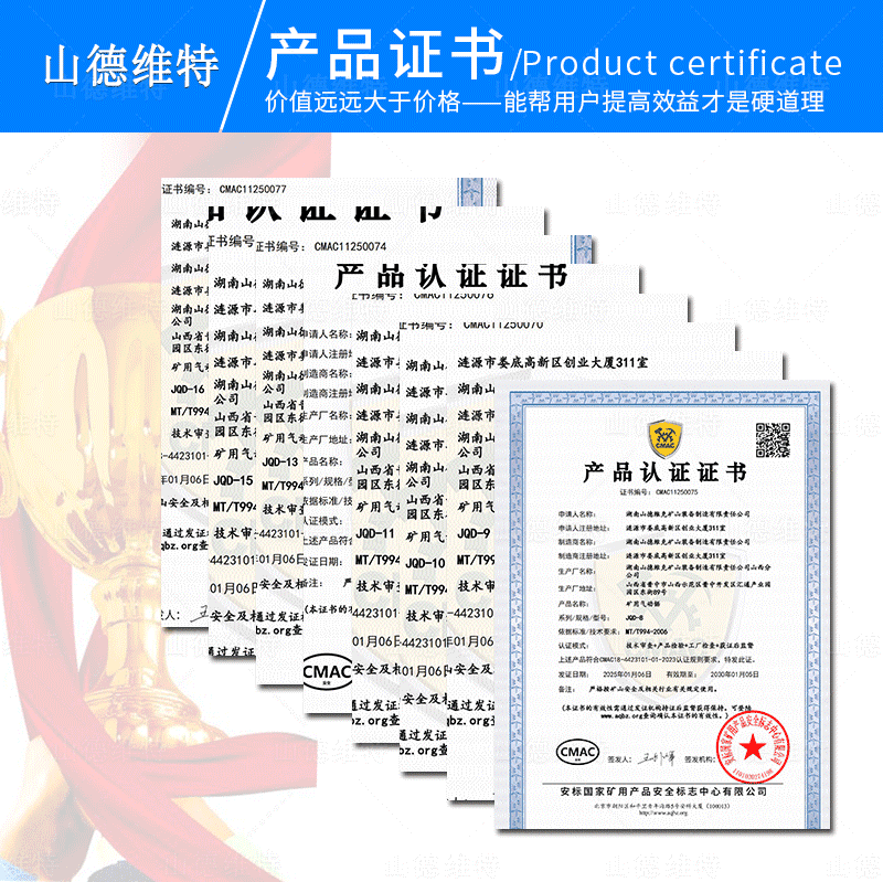 礦用(yong)氣(qi)動(dòng)鋸證書